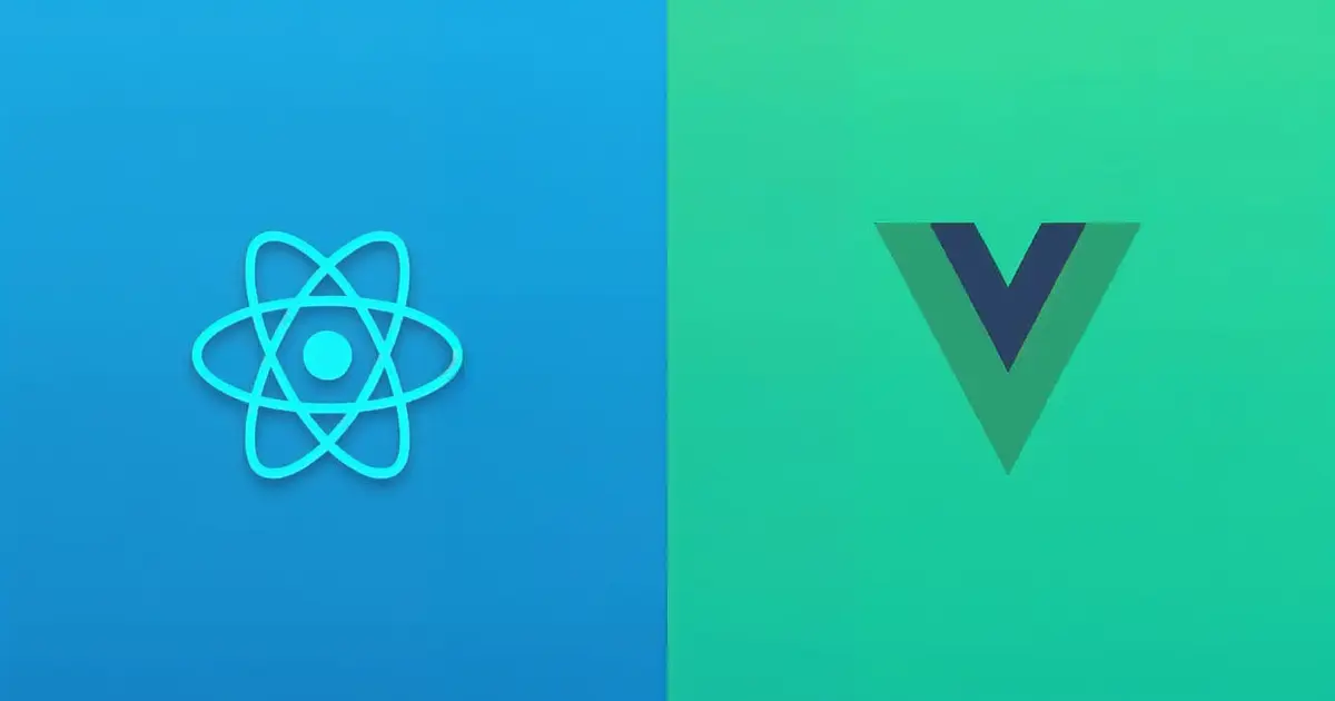 React and Vue.js logos comparison