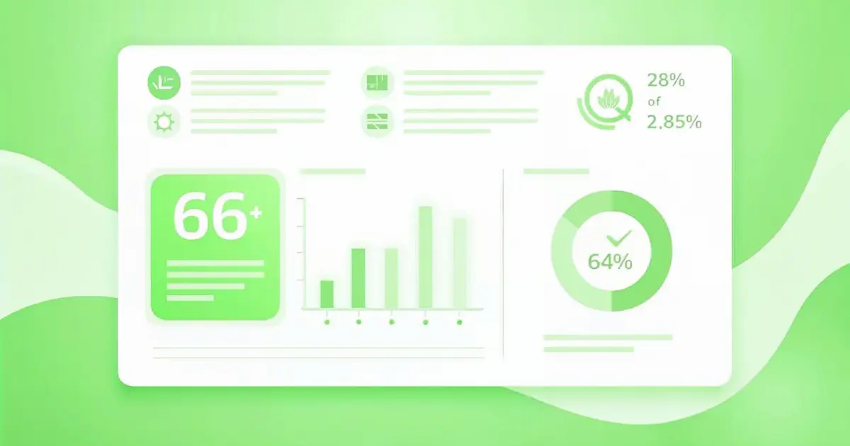 Green sustainability dashboard visualization