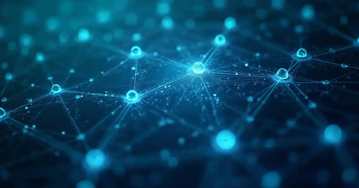 AI neural network with flowing data streams