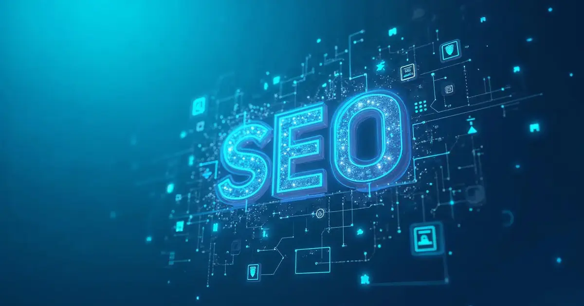 SEO optimization symbols with search engine icons